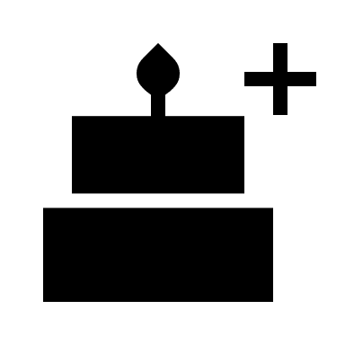 Add Cake Slice (Sharp) Free Open-Source SVG Icon (Material Symbols Light)