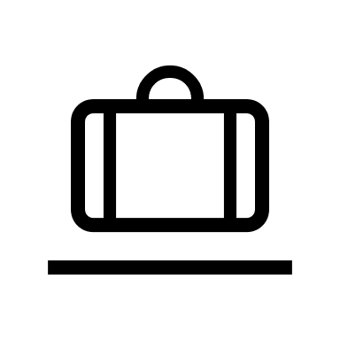 Checked Bag (Outline) Free Open-Source SVG Icon (Material Symbols Light)