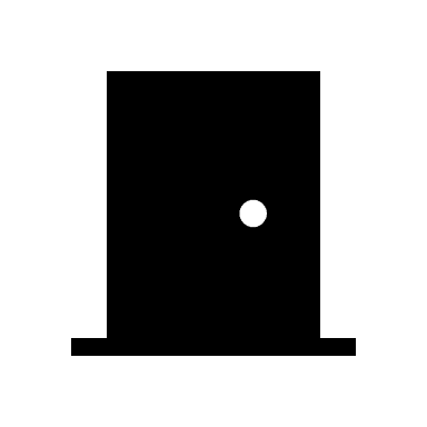 Front Door Design (Sharp) Free Open-Source SVG Icon (Material Symbols Light)