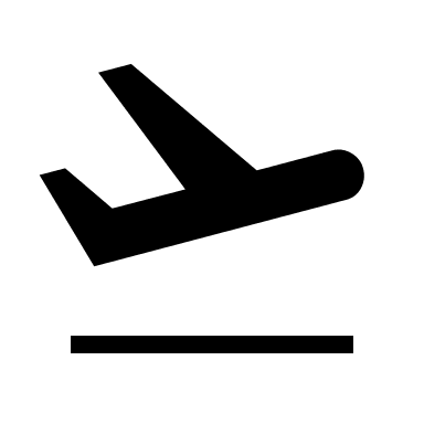 Flight Takeoff (Light) Free Open-Source SVG Icon (Material Symbols Light)