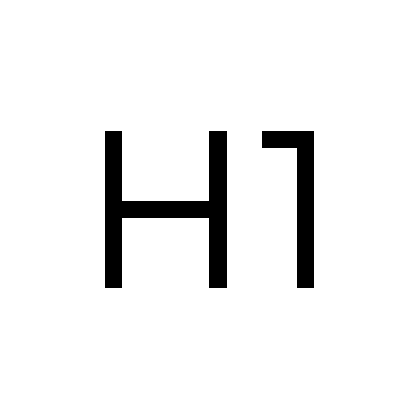 H1 Text Format (Light) Free Open-Source SVG Icon (Material Symbols Light)