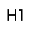 H1 Text Format (Light) Free Open-Source SVG Icon