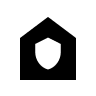 House with Shield (Light) Free Open-Source SVG Icon