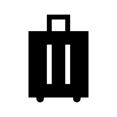 Sharp Luggage (Light) Free Open-Source SVG Icon (Material Symbols Light)