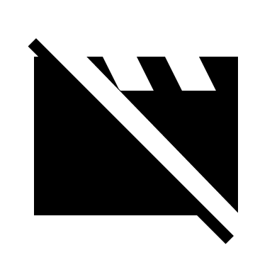 Movie Off Screen (Sharp) Free Open-Source SVG Icon (Material Symbols Light)