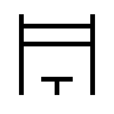 Sharp Outline Pergola Structure Free Open-Source SVG Icon (Material Symbols Light)