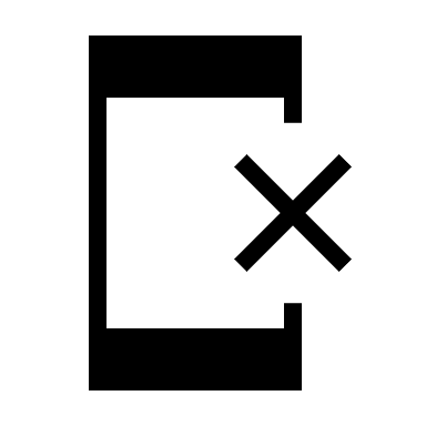 Phone Link Erase Feature (Sharp) Free Open-Source SVG Icon (Material Symbols Light)