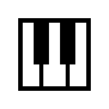 Sharp Piano Keyboard (Light) Free Open-Source SVG Icon (Material Symbols Light)