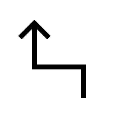 Sharp Left Turn Arrow (Sharp) Free Open-Source SVG Icon (Material Symbols Light)