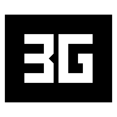 3G Mobile Data Badge (Sharp) Free Open-Source SVG Icon (Material Symbols)