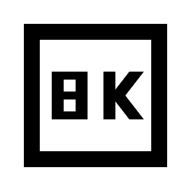 8K Resolution Display (Outline) Free Open-Source SVG Icon (Material Symbols)