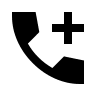 Add Call Action (Sharp) Free Open-Source SVG Icon