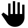 Backhand Gesture (Sharp) Free Open-Source SVG Icon