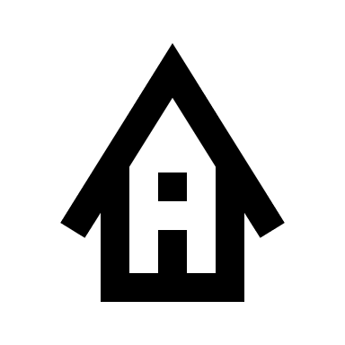 Bungalow House Design (Outline) Free Open-Source SVG Icon (Material Symbols)