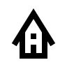 Bungalow House Design (Outline) Free Open-Source SVG Icon