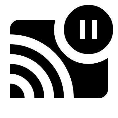 Pause Cast Device (Material) Free Open-Source SVG Icon (Material Symbols)