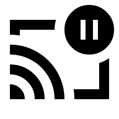 Cast Pause Control (Outline Sharp) Free Open-Source SVG Icon (Material Symbols)