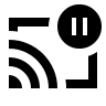 Cast Pause Control (Outline Sharp) Free Open-Source SVG Icon