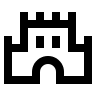 Castle Structure (Outline) Free Open-Source SVG Icon