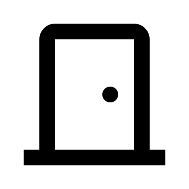 Front Door Design (Outline) Free Open-Source SVG Icon (Material Symbols)