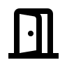 Open Door (Outline) Free Open-Source SVG Icon