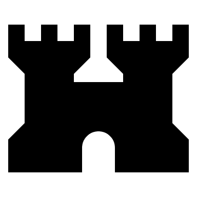 Fortification Structure Free Open-Source SVG Icon (Material Symbols)