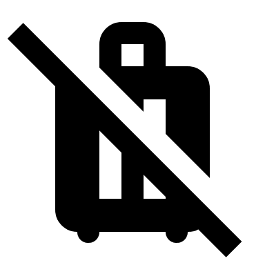 No Luggage Allowed (Material Symbols) Free Open-Source SVG Icon (Material Symbols)