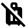 No Luggage Allowed (Material Symbols) Free Open-Source SVG Icon