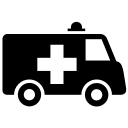 Ambulance Vehicle (Filled) Free Open-Source SVG Icon