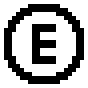 Alpha E Letter Free Open-Source SVG Icon