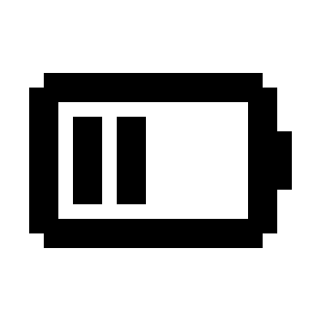 50% Battery Level Indicator Free Open-Source SVG Icon (Memory Icons)