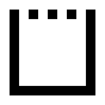 Bottom Border for Left and Right Sides Free Open-Source SVG Icon (Memory Icons)