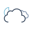 Extreme Night Drizzle Weather Condition (Meteocons) Free Open-Source SVG Icon