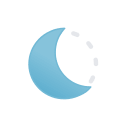 Last Quarter Moon Phase (Filled) Free Open-Source SVG Icon