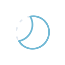 Waxing Gibbous Moon (Meteocons) Free Open-Source SVG Icon