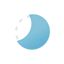 Waxing Gibbous Moon Phase (Filled) Free Open-Source SVG Icon