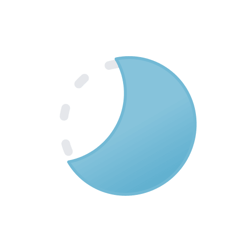 Waxing Gibbous Moon Phase (Filled) Free Open-Source SVG Icon (Meteocons)