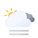 Overcast Day with Fog (Filled) Free Open-Source SVG Icon