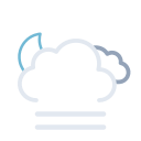 Overcast Night Fog Weather Condition Free Open-Source SVG Icon