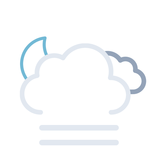 Overcast Night Fog Weather Condition Free Open-Source SVG Icon (Meteocons)