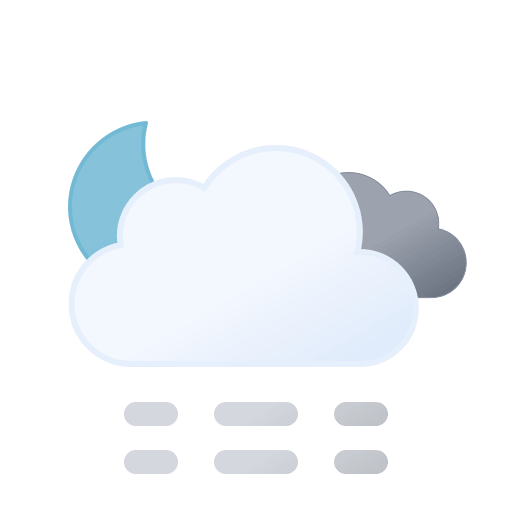 Overcast Night Haze (Filled) Free Open-Source SVG Icon (Meteocons)