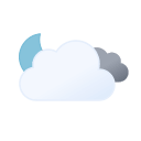 Overcast Night Sleet Weather (Filled) Free Open-Source SVG Icon