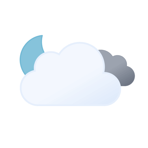 Overcast Night Sleet Weather (Filled) Free Open-Source SVG Icon (Meteocons)