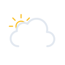 Partly Cloudy Day with Drizzle (Meteocons) Free Open-Source SVG Icon