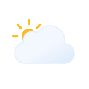 Partly Cloudy Day with Drizzle (Filled) Free Open-Source SVG Icon