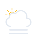 Partly Cloudy Day with Fog (Meteocons) Free Open-Source SVG Icon