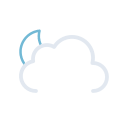 Partly Cloudy Night Weather Condition Free Open-Source SVG Icon