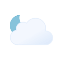 Partly Cloudy Night with Sleet (Filled) Free Open-Source SVG Icon