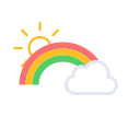 Clear Rainbow Weather Symbol Free Open-Source SVG Icon