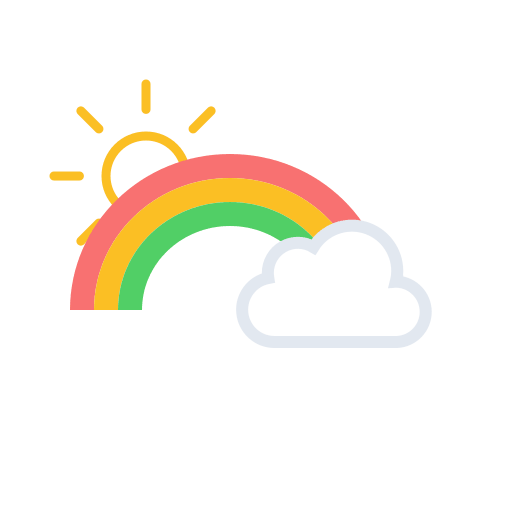 Clear Rainbow Weather Symbol Free Open-Source SVG Icon (Meteocons)